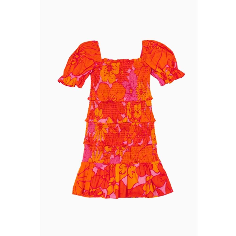 J. Marie Big Girls' Red Scarlett Puff Sleeve Tween Dress Size 14